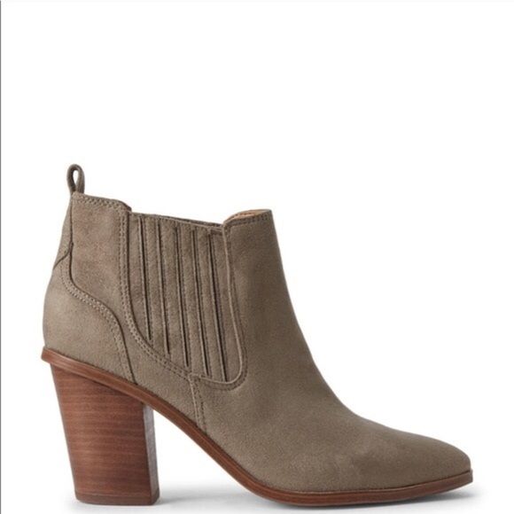 Nine West Mayley Taupe Chelsea Suede Ankle Bootie Woman’s Size 8 - Picture 1 of 10